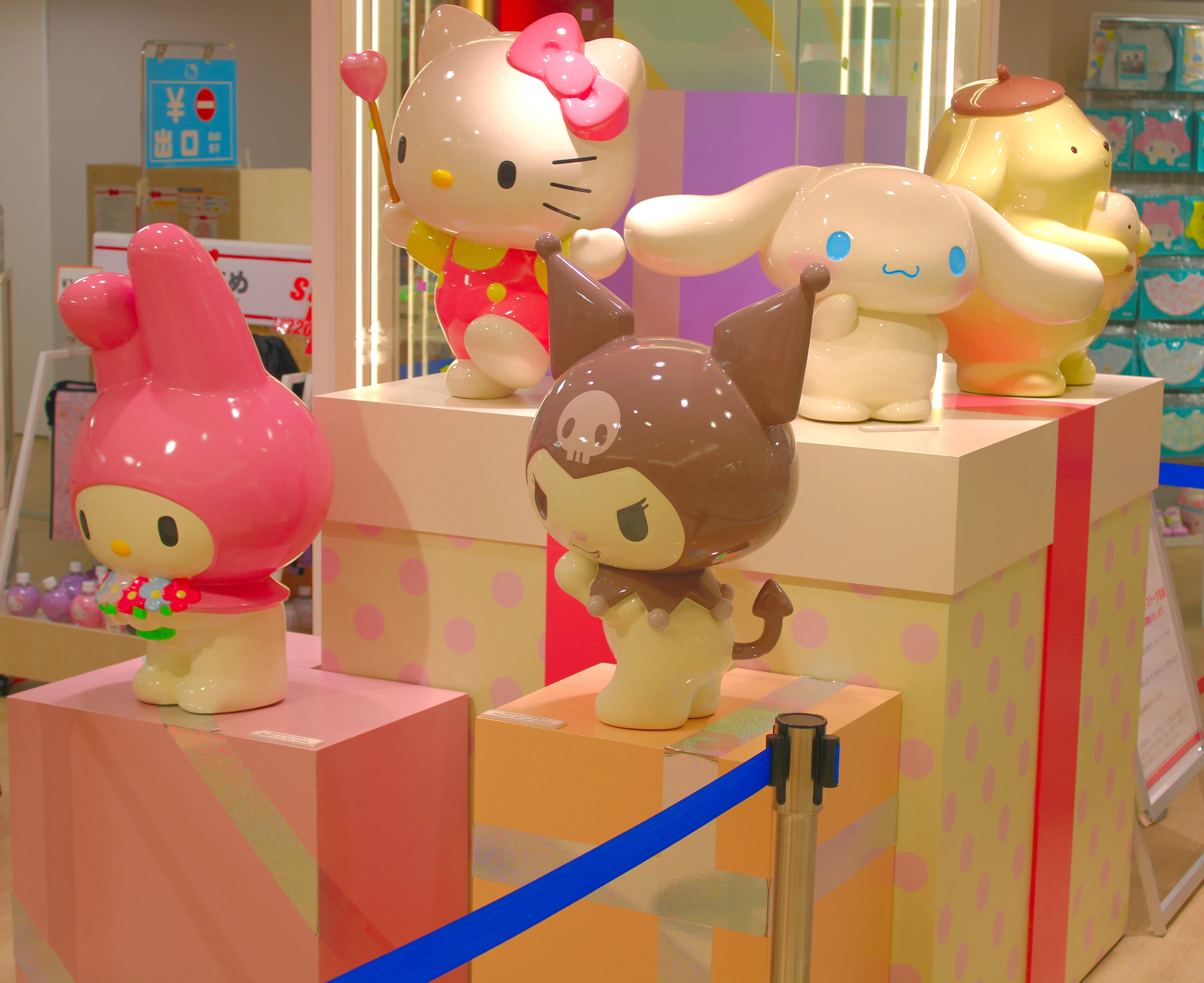 Statues of the popular Sanrio characters